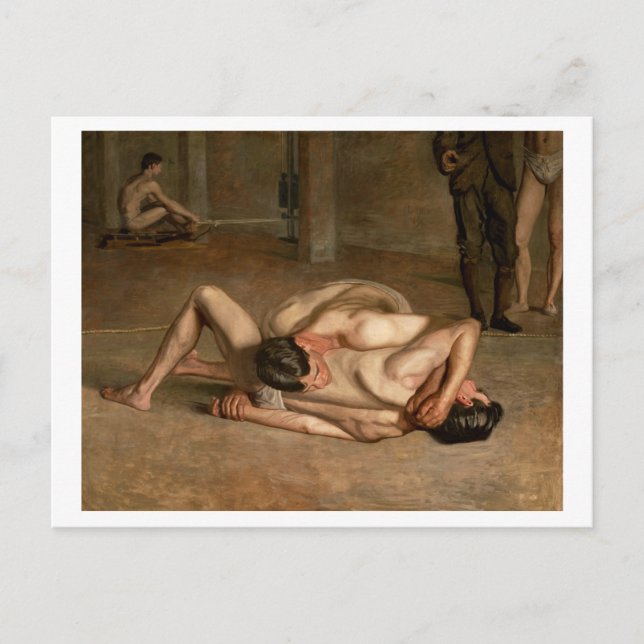 Wrestlers by Eakins Postcard (Front)
