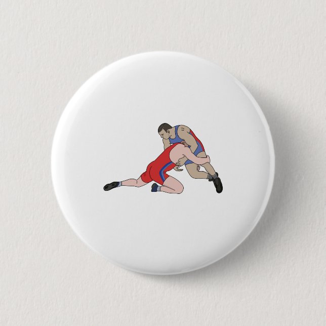 Wrestling 2 Inch Round Button (Front)
