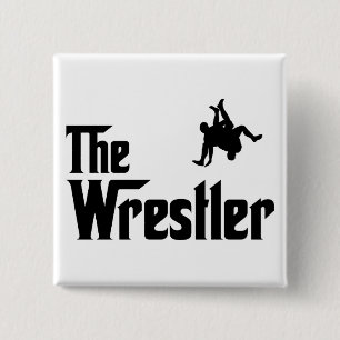 Wrestling 2 Inch Square Button
