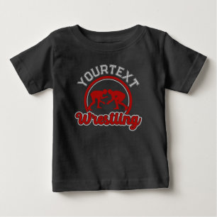Wrestling ADD NAME Grapple Champion Team Player Baby T-Shirt