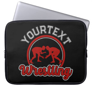  Wrestling ADD NAME Grapple Champion Team Player  Laptop Sleeve