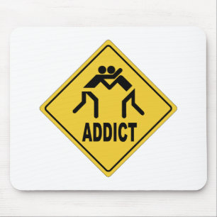 Wrestling Addict Mouse Pad