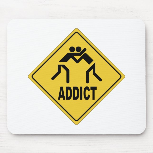 Wrestling Addict Mouse Pad (Front)