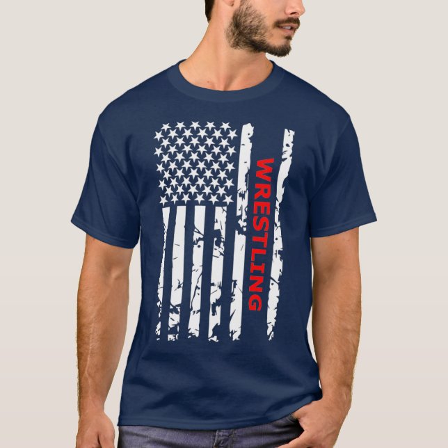 Wrestling and Wrestle For Wrestlers T-Shirt (Front)