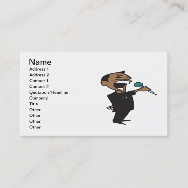 Wrestling Announcer Business Card (Front)