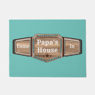 Wrestling Belt Customize Name Color Doormat