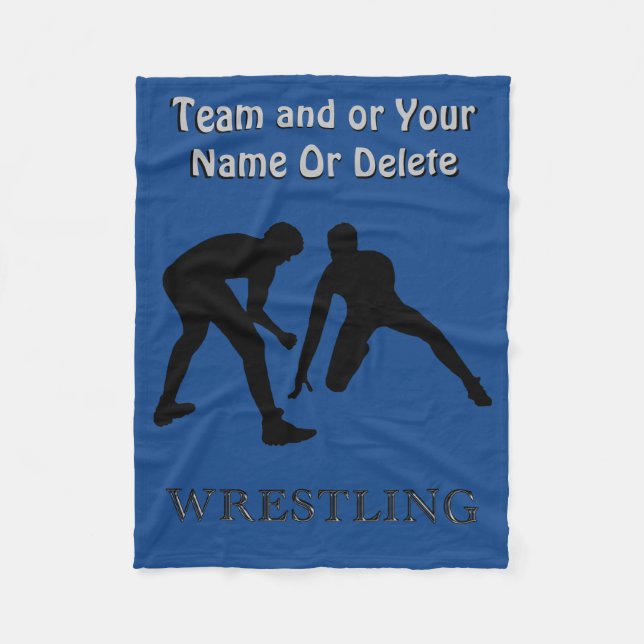 Wrestling Blanket Your TEAM, PLAYER'S NAMES (Front)
