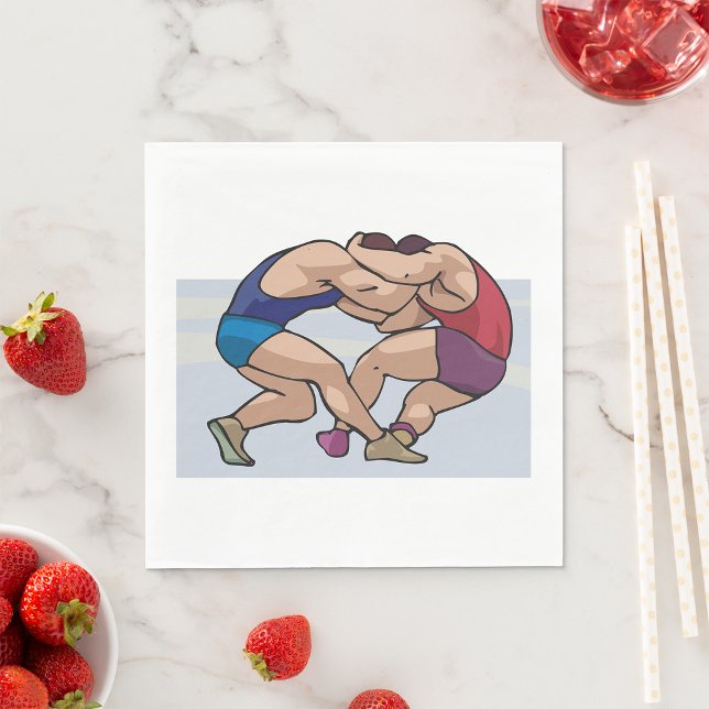 Wrestling Bout Napkin (Creator Uploaded)