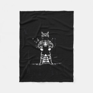 Wrestling Cat Funny Weekends Watching For Men Wome Fleece Blanket