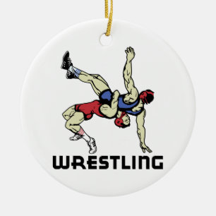 Wrestling Ceramic Ornament
