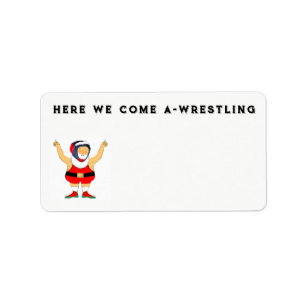 Wrestling Christmas Label