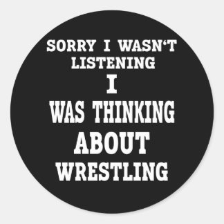 Wrestling Classic Round Sticker