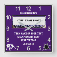 Wrestling Clock with Your Photo, Text and Colours