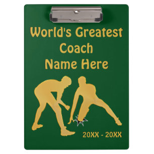Wrestling Coach Gifts with Your COLORS and TEXT Clipboard