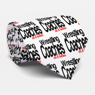 Wrestling Coaches Do It Better Joke Neck Tie