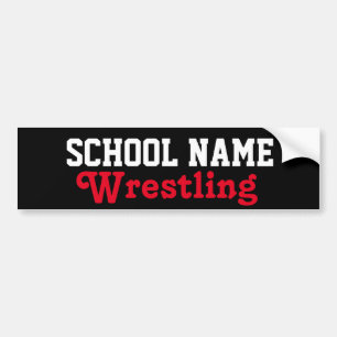 Wrestling - Create Your Own School Spirit Bumper Sticker