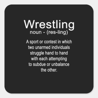 Wrestling Definition Fight Wrestle Martial Art Square Sticker
