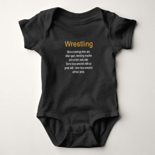 Wrestling Definition Self Control Coach Baby Bodysuit