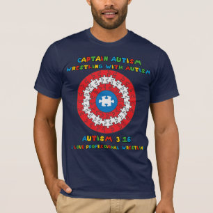 Wrestling Fan with Autism T-Shirt