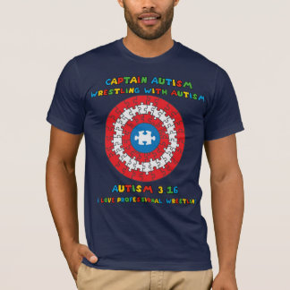 Wrestling Fan with Autism T-Shirt