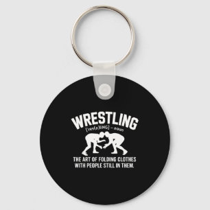 Wrestling Funny Definition The Art Of Folding Clot Keychain