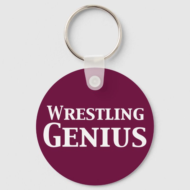 Wrestling Genius Gifts Keychain (Front)