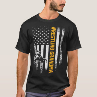 Wrestling Grandma Silhouette T-Shirt
