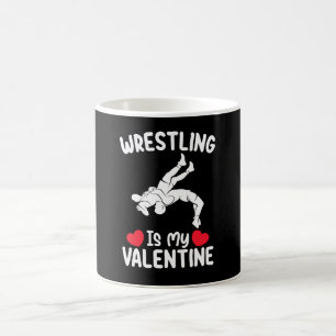 Wrestling Is My Valentine Day Sports Coffee Mug