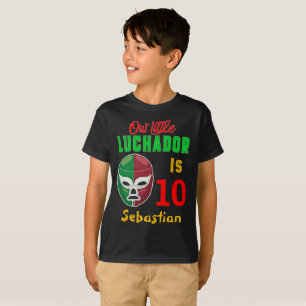 Wrestling Luchador Custom Colourful Birthday Boy T-Shirt