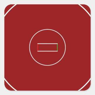 Wrestling Mat Square Sticker