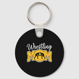 Wrestling Mom Funny Wrestle Wrestler Parent Mother Keychain