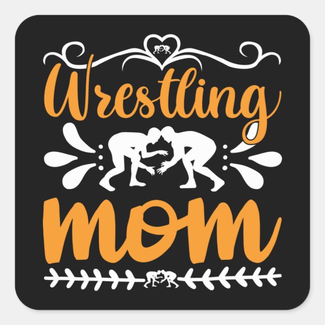 Wrestling Mom Square Sticker (Front)