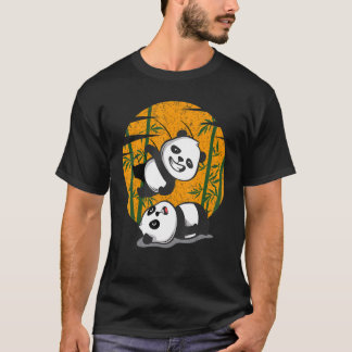 Wrestling Pandas Chinese Bamboo Eating Animals  Be T-Shirt