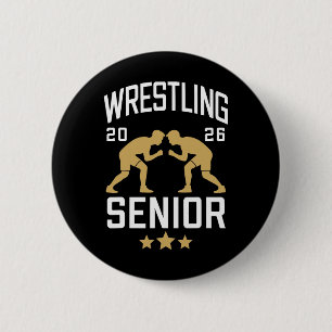Wrestling Senior 2026 Graduation 2 Inch Round Button