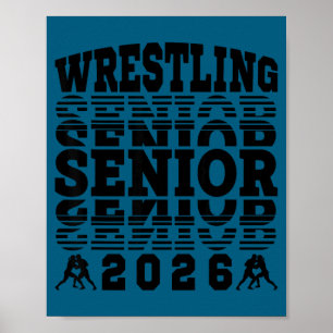 Wrestling senior 2026 graduation poster