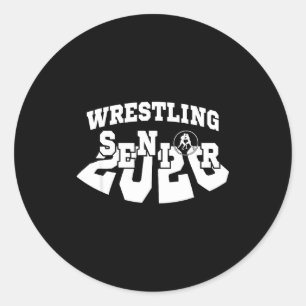 Wrestling senior night 2026 graduation  classic round sticker