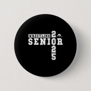 Wrestling Senior Night Wrestling Senior 2025 Gradu 2 Inch Round Button