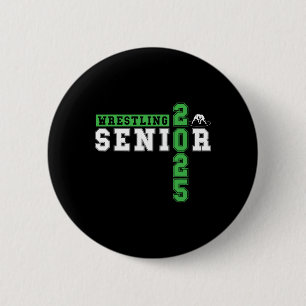 Wrestling Senior Night Wrestling Senior 2025 Gradu 2 Inch Round Button