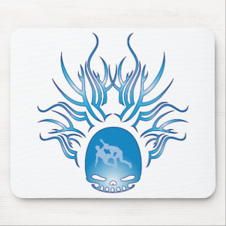 Wrestling Skull Mouse Pad