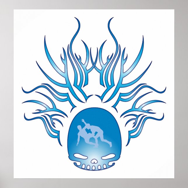 Wrestling Skull Poster (Front)