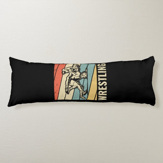 Wrestling Sport Wrestler Lover Funny Gift Body Pillow (Front)