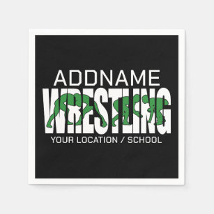 Wrestling Team ADD TEXT School Varsity Wrestler  Napkin