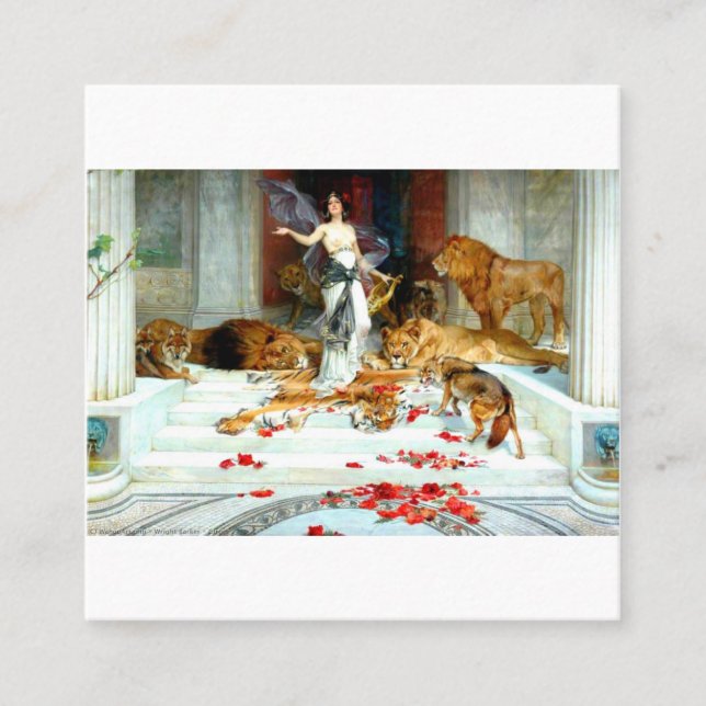 Wright Barker Circe Nyph Goddess Of Magic Witch En Square Business Card (Front)