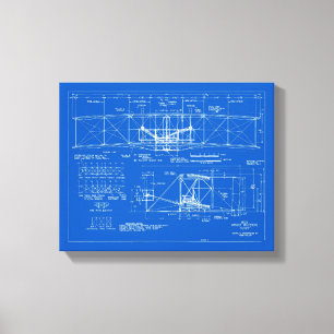Wright Bros. "Flyer" Blueprint 1903 Canvas Print