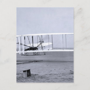 Wright Brothers’ First Airplane Flight in 1903 Postcard