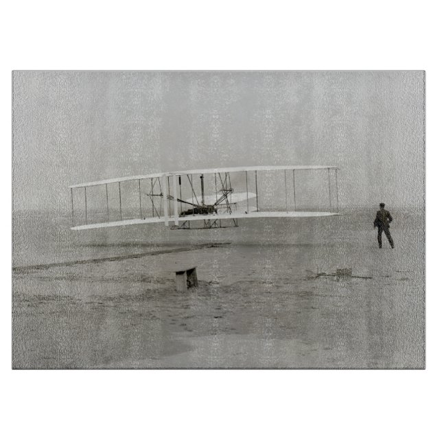 Wright Brothers Flyer First Plane Flight Aviation Cutting Board (Front)