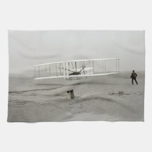 Wright Brothers Flyer First Plane Flight Aviation Kitchen Towel