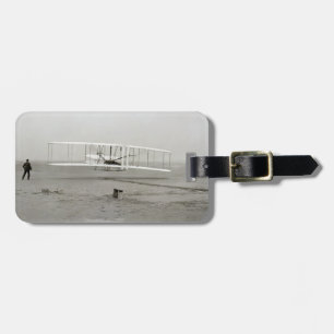 Wright Brothers Flyer First Plane Flight Aviation Luggage Tag