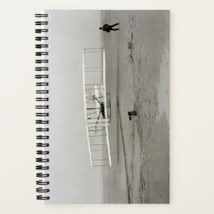 Wright Brothers Flyer First Plane Flight Aviation Notebook
