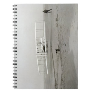 Wright Brothers Flyer First Plane Flight Aviation Notebook